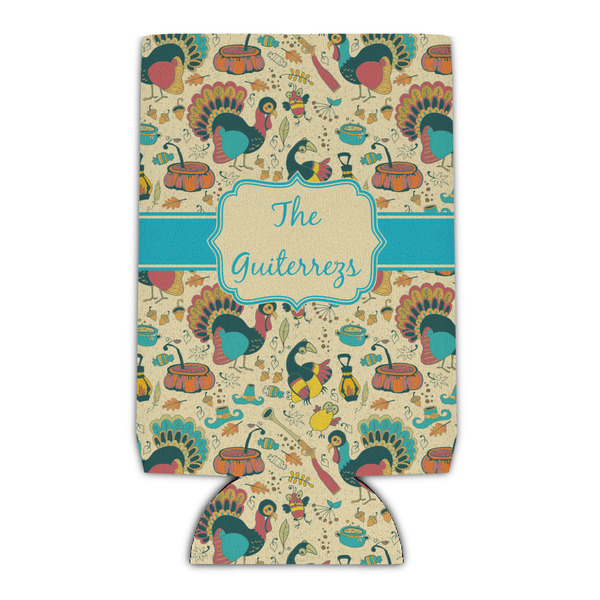 Custom Old Fashioned Thanksgiving Can Cooler (16 oz) (Personalized)