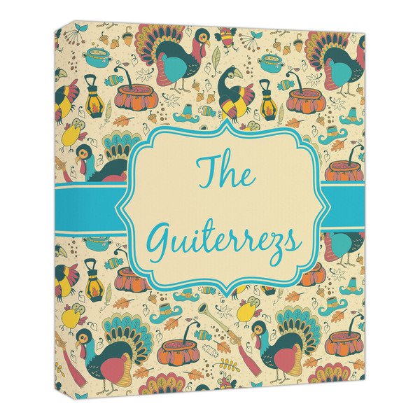 Custom Old Fashioned Thanksgiving Canvas Print - 20x24 (Personalized)