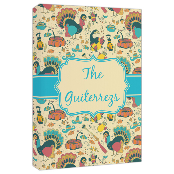 Custom Old Fashioned Thanksgiving Canvas Print - 20x30 (Personalized)