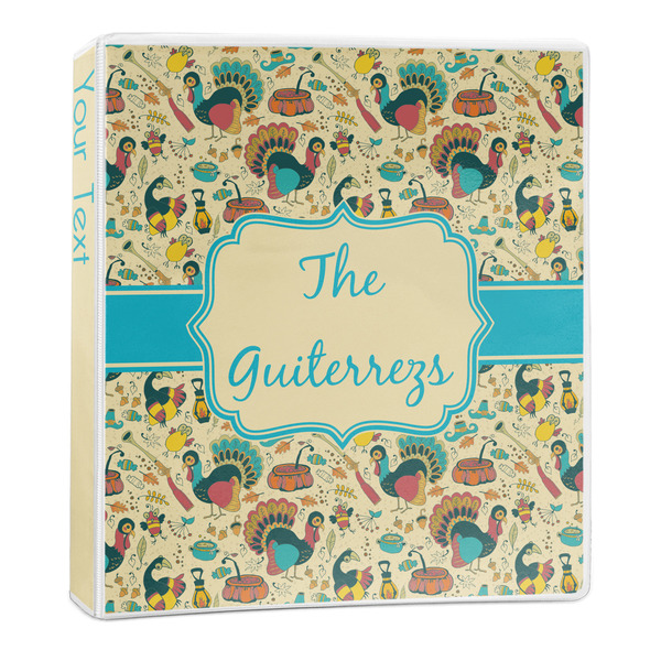 Custom Old Fashioned Thanksgiving 3-Ring Binder - 1 inch (Personalized)