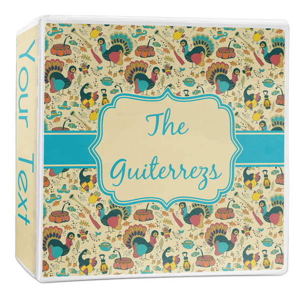 Custom Old Fashioned Thanksgiving 3-Ring Binder - 2 inch (Personalized)