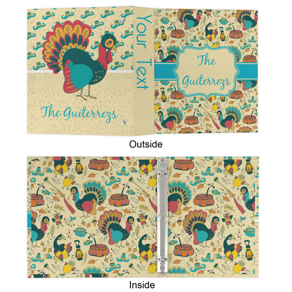 Old Fashioned Thanksgiving 3 Ring Binders - Full Wrap - 1" - APPROVAL