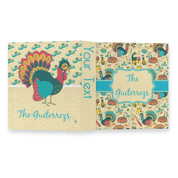 Old Fashioned Thanksgiving 3 Ring Binders - Full Wrap - 1" - OPEN OUTSIDE