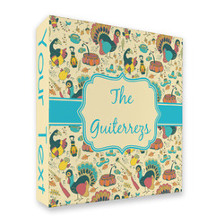 Old Fashioned Thanksgiving 3 Ring Binder - Full Wrap - 2" (Personalized)