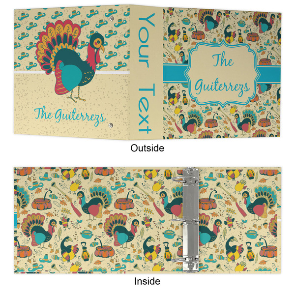 Old Fashioned Thanksgiving 3 Ring Binders - Full Wrap - 3" - APPROVAL