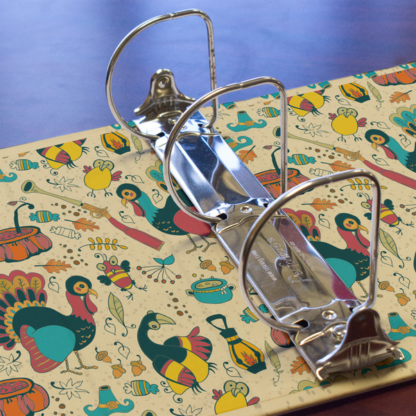 Old Fashioned Thanksgiving 3 Ring Binders - Full Wrap - 3" - DETAIL