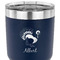 Old Fashioned Thanksgiving 30 oz Stainless Steel Ringneck Tumbler - Navy - CLOSE UP
