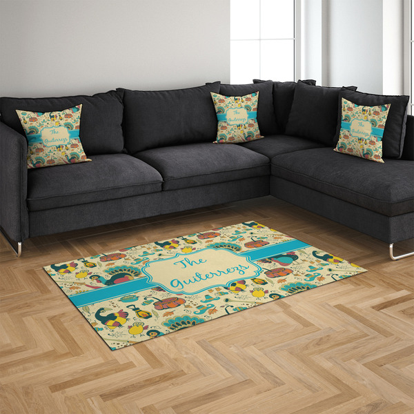 Old Fashioned Thanksgiving 4'x6' Indoor Area Rugs - IN CONTEXT