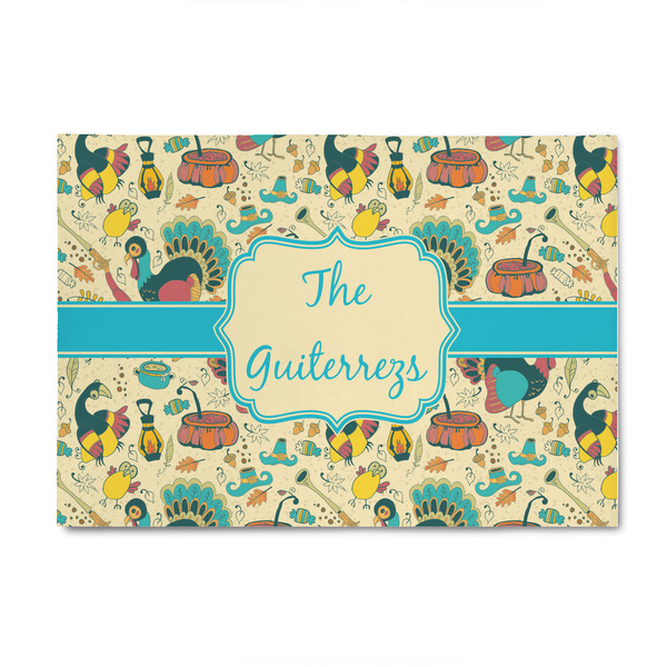 Custom Old Fashioned Thanksgiving 4' x 6' Indoor Area Rug (Personalized)