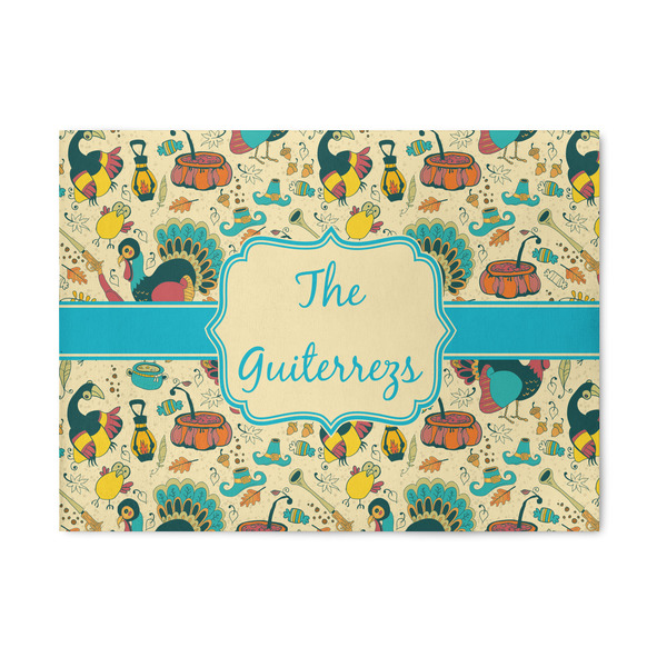 Custom Old Fashioned Thanksgiving Area Rug (Personalized)