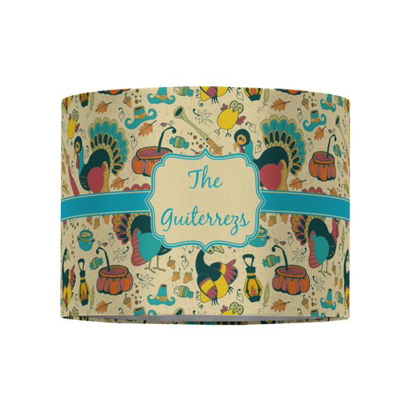Old Fashioned Thanksgiving 8" Drum Lampshade - FRONT (Fabric)