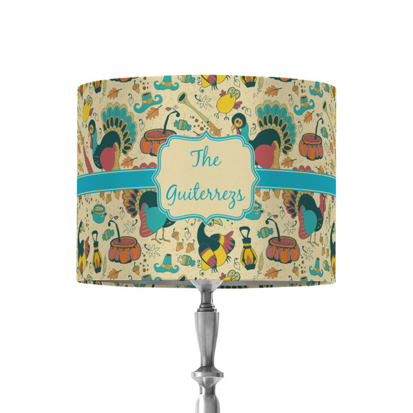 Custom Old Fashioned Thanksgiving 8" Drum Lamp Shade - Fabric (Personalized)