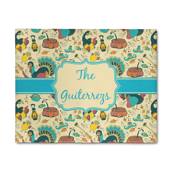 Custom Old Fashioned Thanksgiving 8' x 10' Patio Rug (Personalized)