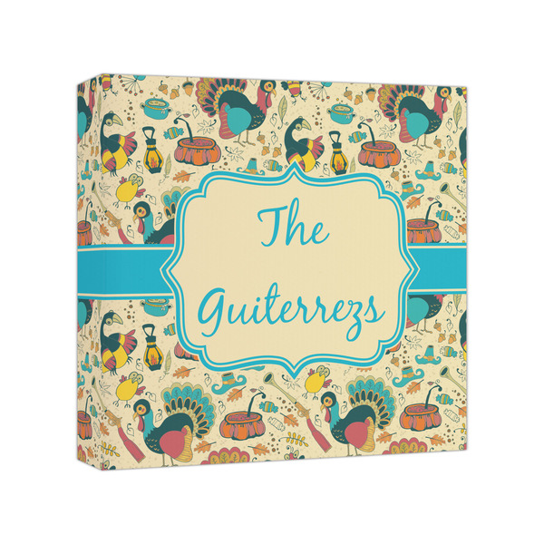 Custom Old Fashioned Thanksgiving Canvas Print - 8x8 (Personalized)