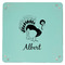 Old Fashioned Thanksgiving 9" x 9" Teal Leatherette Snap Up Tray - APPROVAL