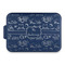 Old Fashioned Thanksgiving Aluminum Baking Pan with Navy Lid (Personalized)