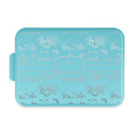 Old Fashioned Thanksgiving Aluminum Baking Pan with Teal Lid (Personalized)