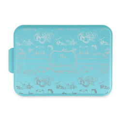 Old Fashioned Thanksgiving Aluminum Baking Pan with Teal Lid (Personalized)