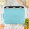 Old Fashioned Thanksgiving Aluminum Baking Pan - Teal Lid - LIFESTYLE