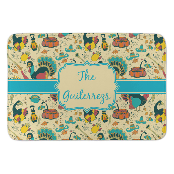 Custom Old Fashioned Thanksgiving Anti-Fatigue Kitchen Mat (Personalized)