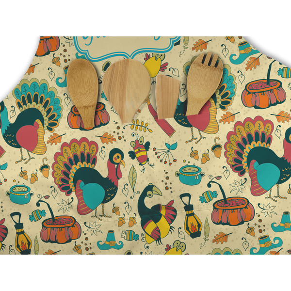 Old Fashioned Thanksgiving Apron - Pocket Detail with Props