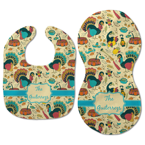 Old Fashioned Thanksgiving Baby Bib & Burp Set - Approval (new bib & burp)