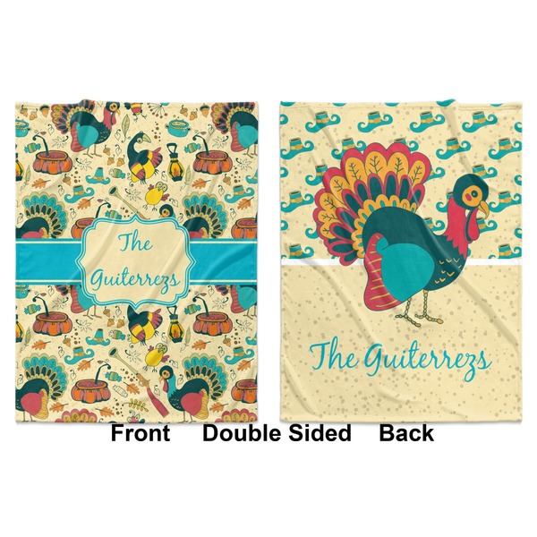 Old Fashioned Thanksgiving Baby Blanket (Double Sided - Printed Front and Back)