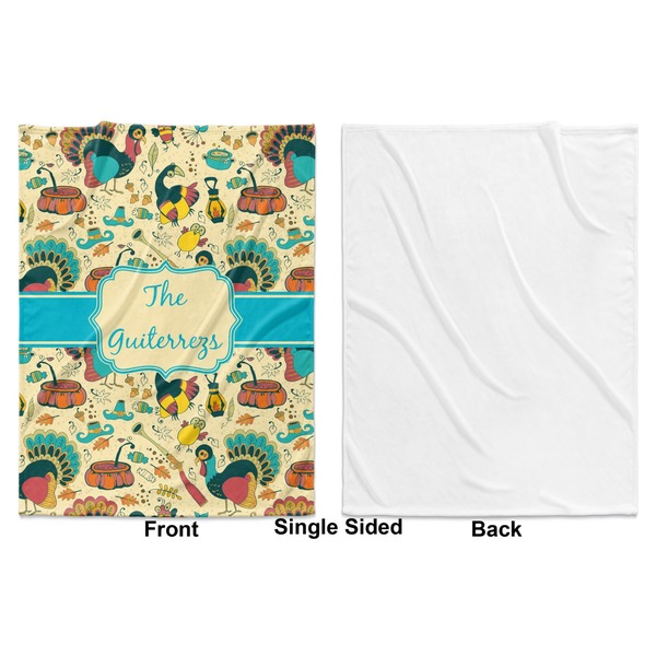 Old Fashioned Thanksgiving Baby Blanket (Single Side - Printed Front, White Back)
