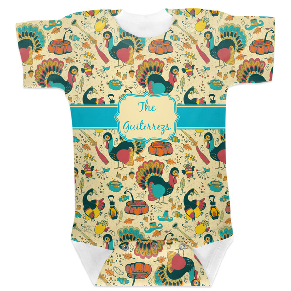 Custom Old Fashioned Thanksgiving Baby Bodysuit (Personalized)