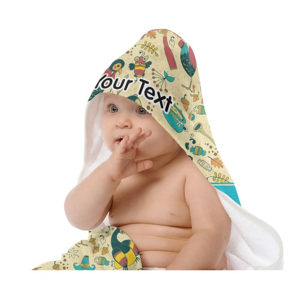 Old Fashioned Thanksgiving Baby Hooded Towel on Child