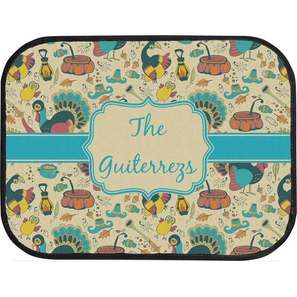 Old Fashioned Thanksgiving Back Seat Car Mat