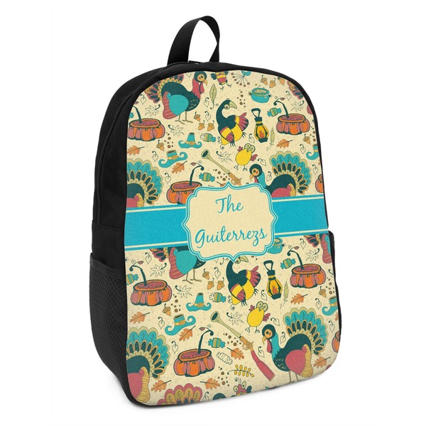 Custom Old Fashioned Thanksgiving Kids Backpack (Personalized)
