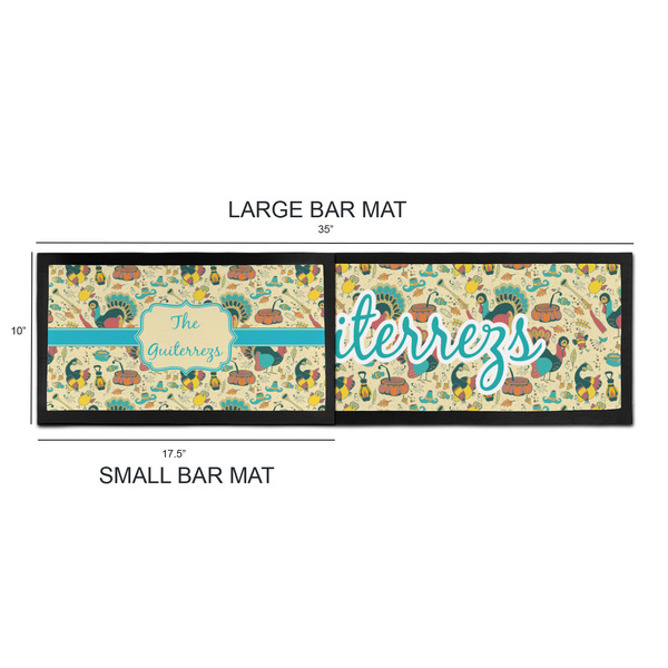 Old Fashioned Thanksgiving Bar Mats - Sizing Chart