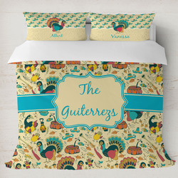 Old Fashioned Thanksgiving Duvet Cover Set - King (Personalized)
