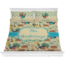 Old Fashioned Thanksgiving Comforter Set - King (Personalized)
