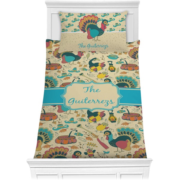 Custom Old Fashioned Thanksgiving Comforter Set - Twin (Personalized)
