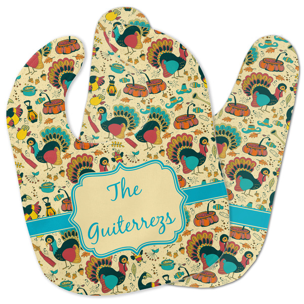 Custom Old Fashioned Thanksgiving Baby Bib w/ Name or Text