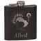 Old Fashioned Thanksgiving Black Flask - Engraved Front