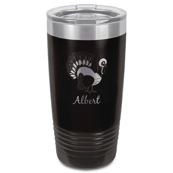Old Fashioned Thanksgiving Black Polar Camel Tumbler - 20oz - Front
