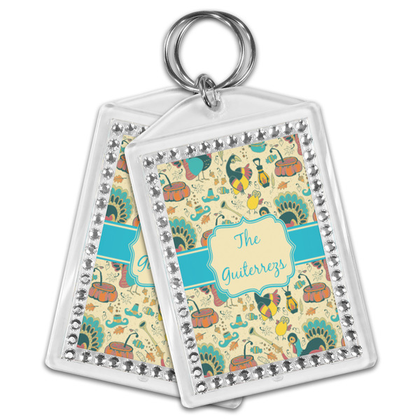 Old Fashioned Thanksgiving Bling Keychain - MAIN