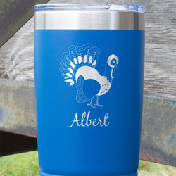 Old Fashioned Thanksgiving 20 oz Stainless Steel Tumbler - Royal Blue - Single Sided (Personalized)