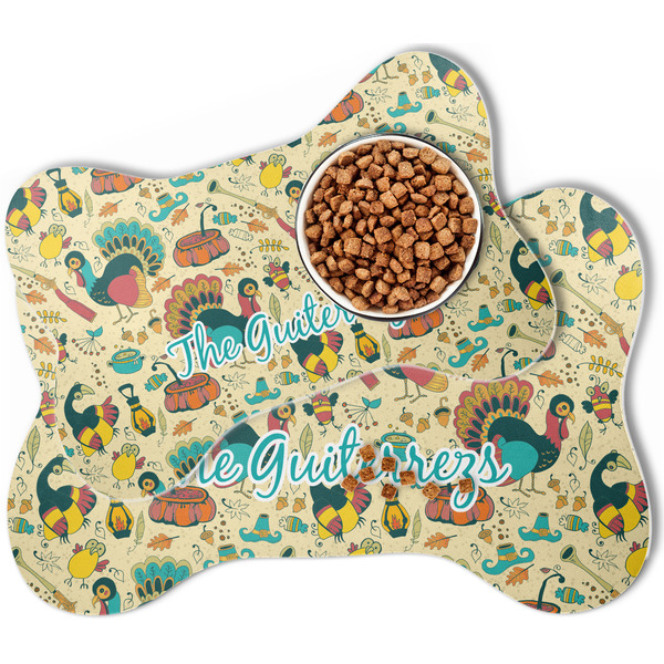 Old Fashioned Thanksgiving Bone Shaped Dog Mats - MAIN