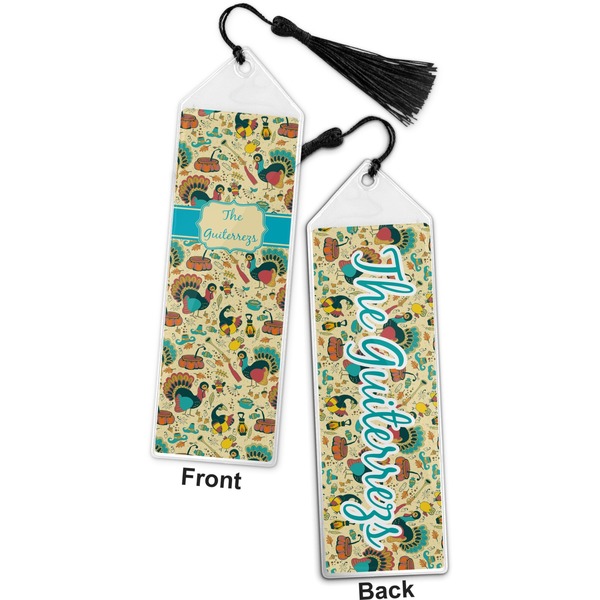 Old Fashioned Thanksgiving Bookmark with tassel - Front and Back