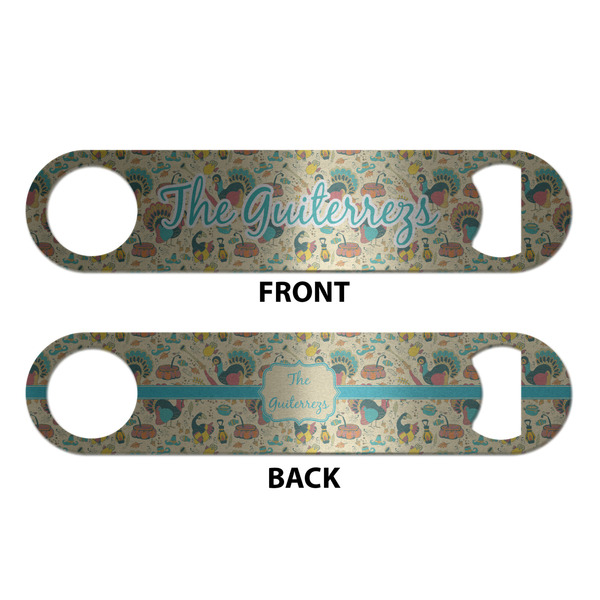 Old Fashioned Thanksgiving Bottle Opener - Front & Back