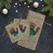 Old Fashioned Thanksgiving Burlap Gift Bags - LIFESTYLE (Flat lay)