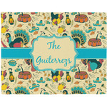 Old Fashioned Thanksgiving Woven Fabric Placemat - Twill w/ Name or Text