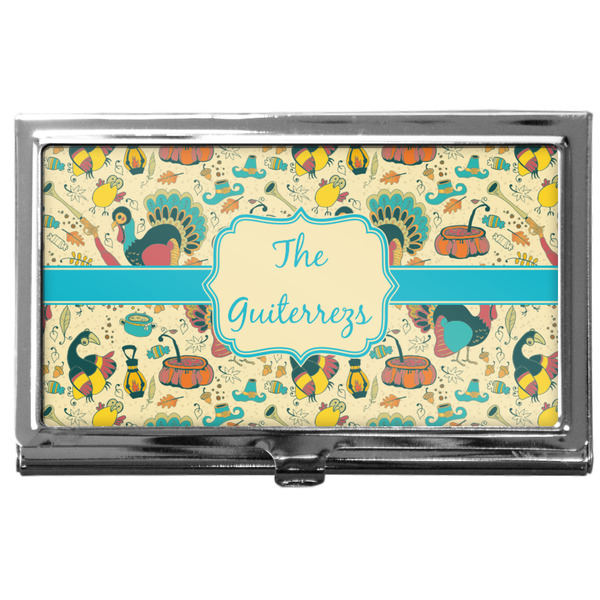 Custom Old Fashioned Thanksgiving Business Card Case
