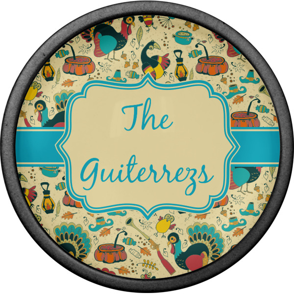 Old Fashioned Thanksgiving Cabinet Knob - Black - Front