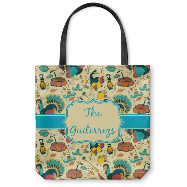 Custom Old Fashioned Thanksgiving Canvas Tote Bag (Personalized)