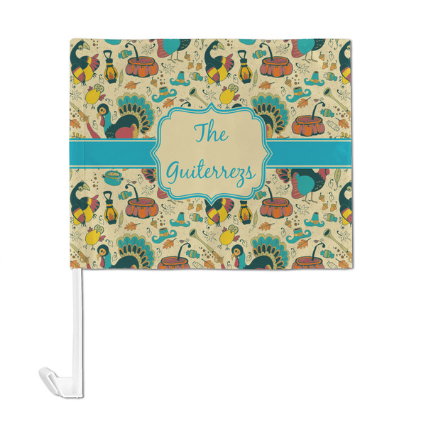 Old Fashioned Thanksgiving Car Flag - Large - FRONT